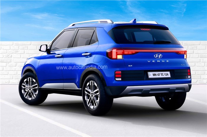 2022 Hyundai Venue facelift rear quarter 